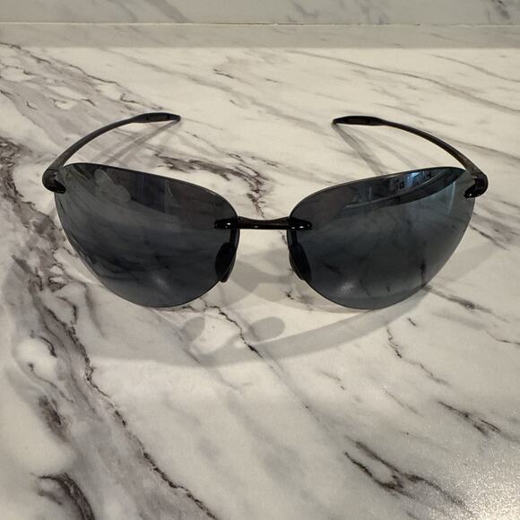 Maui Jim 421-02 Sunglasses Sugar Beach Gloss Black / Grey Polarized Lenses Read - Picture 1 of 8